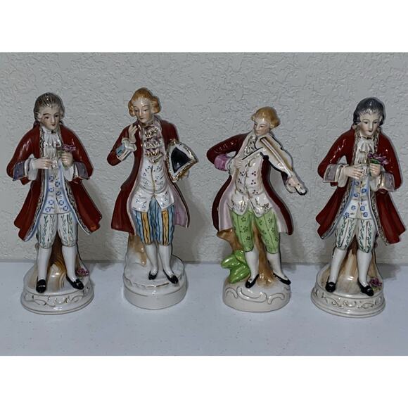 Occupied Japan Other - Rare Vintage Lot Of 4 Men‎ Victorian Royal Figurines Made In Occupied Japan 10”